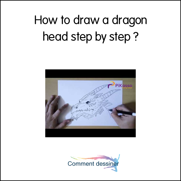 How to draw a dragon head step by step